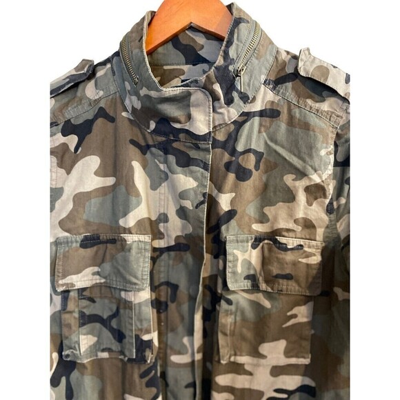 LOVE TREE Camouflage Military-Style Waist-Length Utility Jacket Women’s Medium - Picture 4 of 11